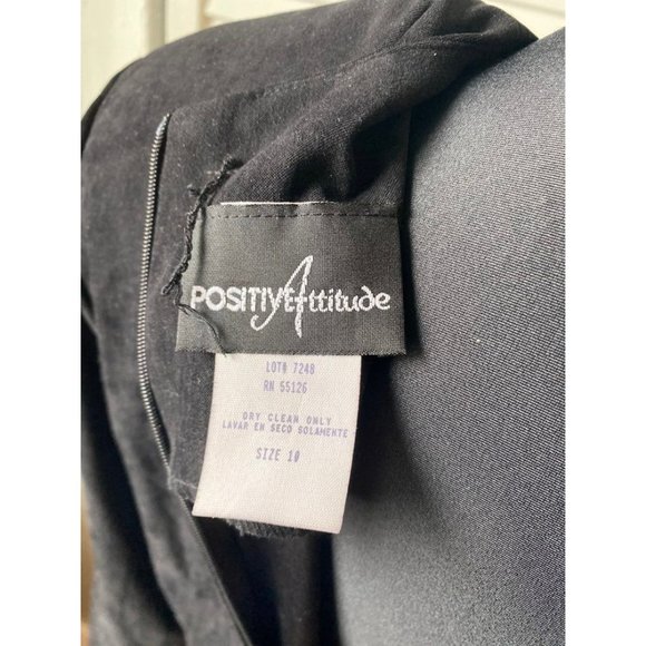 Vintage 1980s Suede-Look Long Sleeve Dress Shoulder Pads 10 - Picture 9 of 12